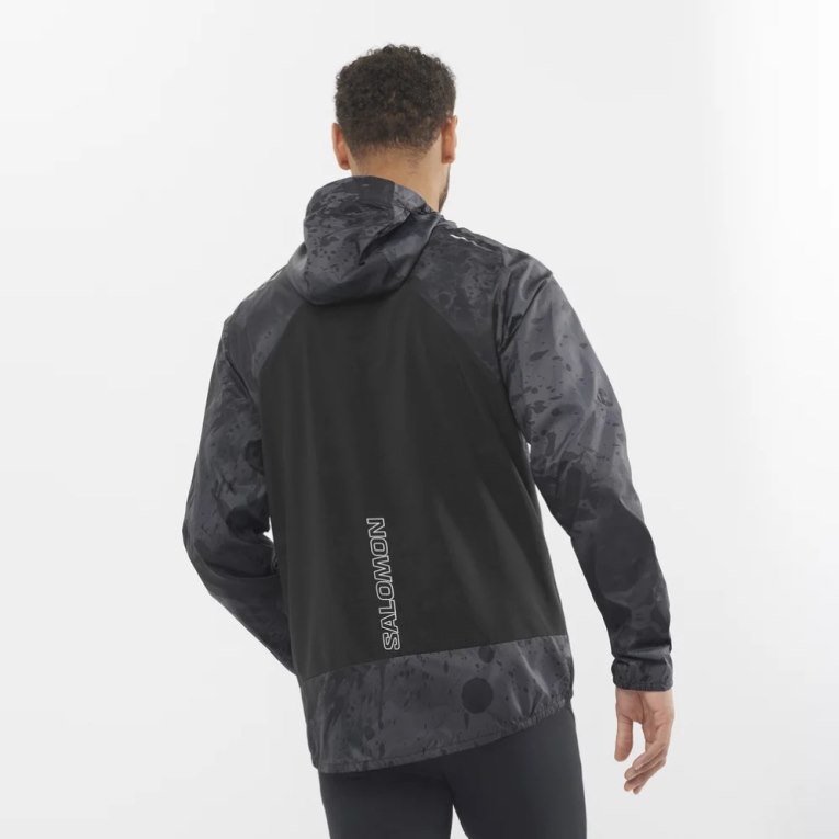 Black Salomon Bonatti Cross Men's Windbreaker | IE XD1960